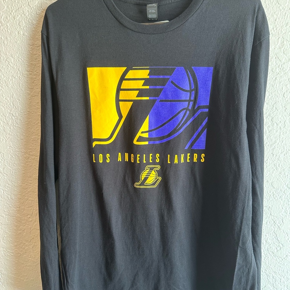 NBA Los Angeles Lakers Black Long Sleeve Tee Mens medium NEW